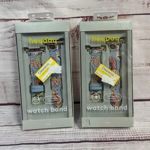 2 Heyday Apple Watch Band - Faux Leather, Blue Paisley 140mm to 190mm